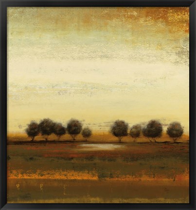 Framed Rusted Treeline Print