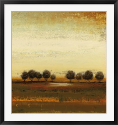 Framed Rusted Treeline Print