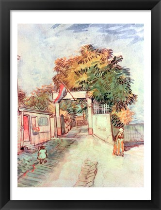 Framed French Street Scene Print