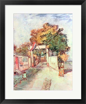 Framed French Street Scene Print