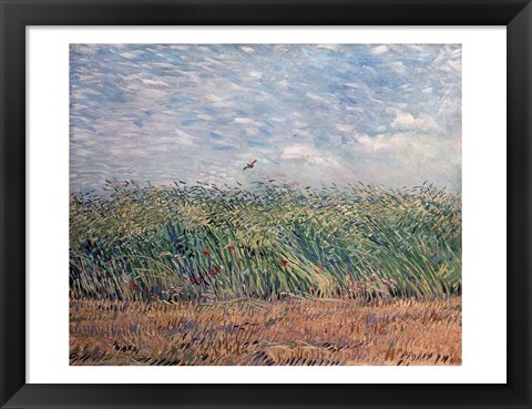 Framed Wheatfield with Lark, 1887 Print