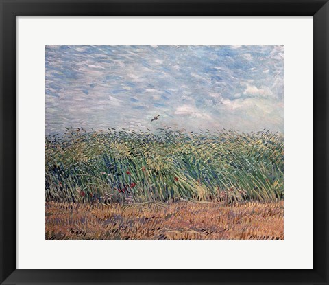 Framed Wheatfield with Lark, 1887 Print