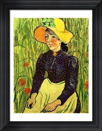 Framed Portrait of Einer Jungen Bauerin Print
