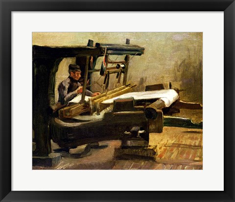 Framed Weaver at the Loom, Facing Right, 1884 Print