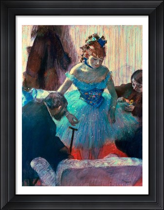 Framed Dancer in her dressing room Print
