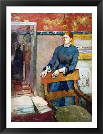 Framed Helene Rouart in her Father&#39;s Study Print