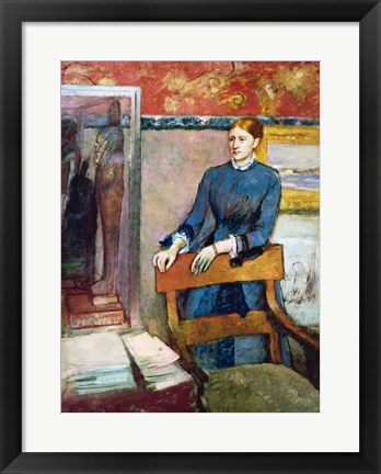 Framed Helene Rouart in her Father&#39;s Study Print