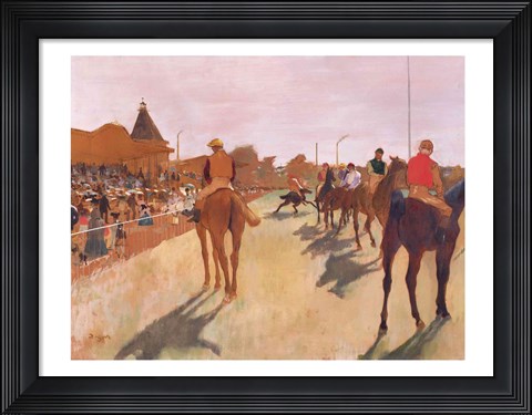 Framed Parade, or Race Horses in front of the Stands Print
