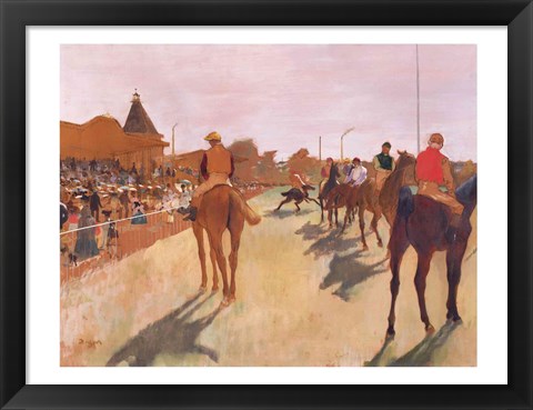 Framed Parade, or Race Horses in front of the Stands Print