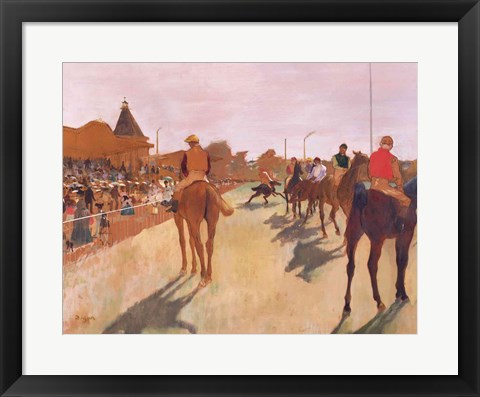 Framed Parade, or Race Horses in front of the Stands Print