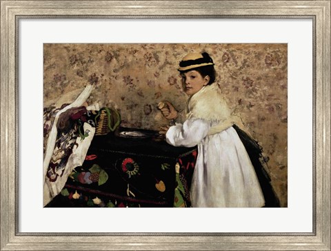 Framed Portrait of Hortense Valpincon as a Child, 1869 Print