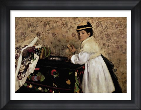Framed Portrait of Hortense Valpincon as a Child, 1869 Print