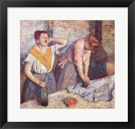 Framed Laundresses, c.1884 Print