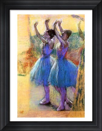 Framed Two Blue Dancers Print
