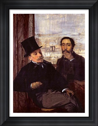 Framed Self Portrait with Evariste de Valernes Print