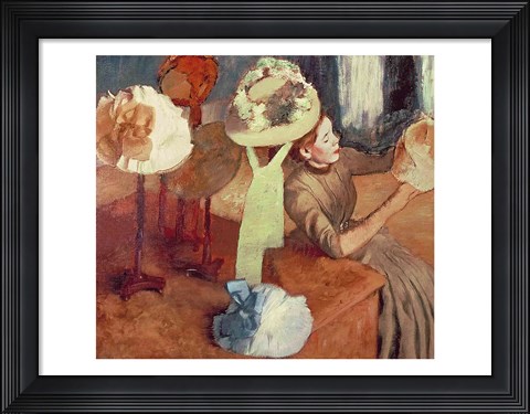 Framed Millinery Shop Print