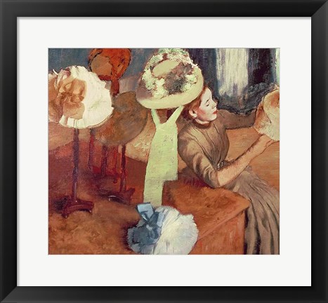 Framed Millinery Shop Print