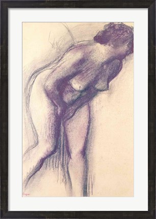Framed Female Standing Nude Print