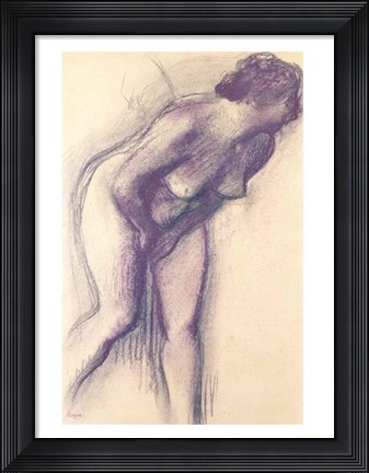 Framed Female Standing Nude Print