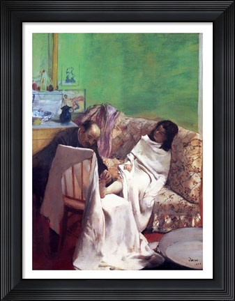 Framed Pedicure, 1873 Print