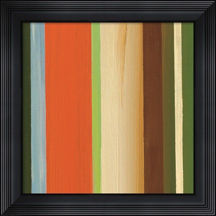 Framed Hampton Stripe I Print