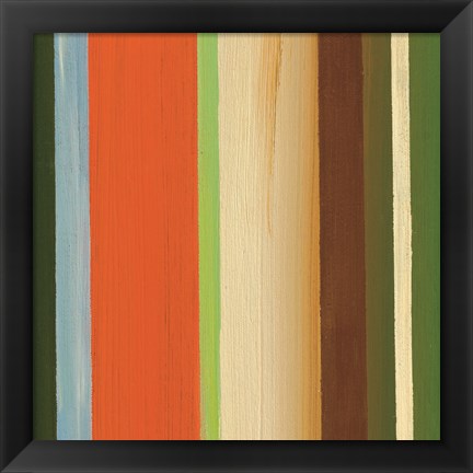 Framed Hampton Stripe I Print