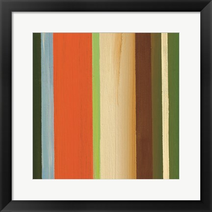 Framed Hampton Stripe I Print