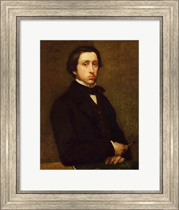 Framed Self portrait, 1855 Print