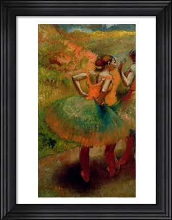 Framed Dancers Wearing Green Skirts, c.1895 Print
