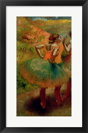 Framed Dancers Wearing Green Skirts, c.1895 Print