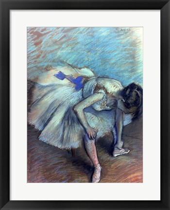 Framed Seated Dancer - bent over Print