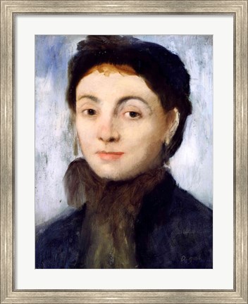 Framed Portrait of Josephine Gaujelin, 1867 Print
