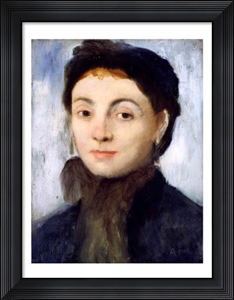 Framed Portrait of Josephine Gaujelin, 1867 Print