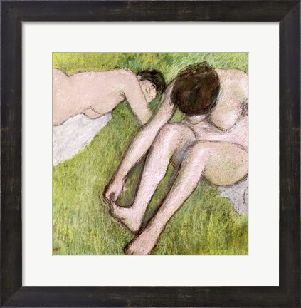 Framed Two Bathers on the Grass Print