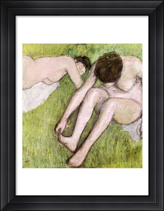 Framed Two Bathers on the Grass Print
