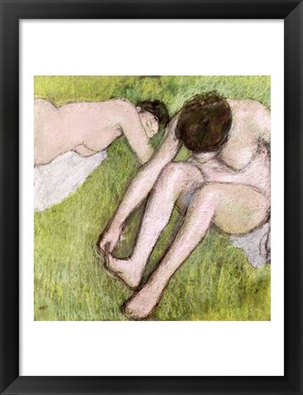 Framed Two Bathers on the Grass Print