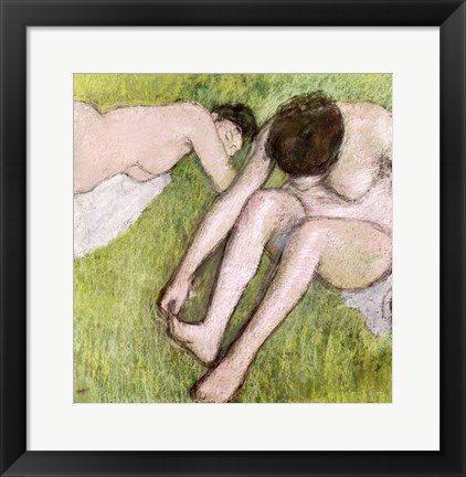 Framed Two Bathers on the Grass Print