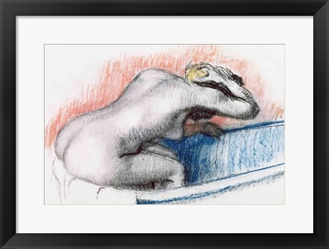 Framed Woman Washing in the Bath Print