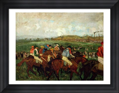 Framed Gentlemen race. Before the Departure, 1862 Print