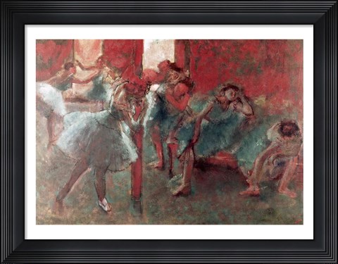 Framed Dancers at Rehearsal - red Print