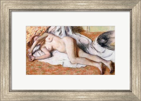 Framed Reclining Nude Print