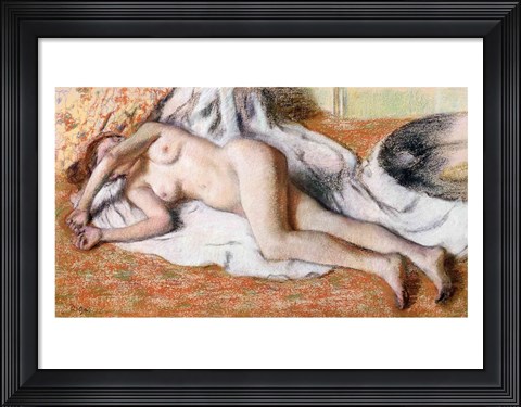 Framed Reclining Nude Print