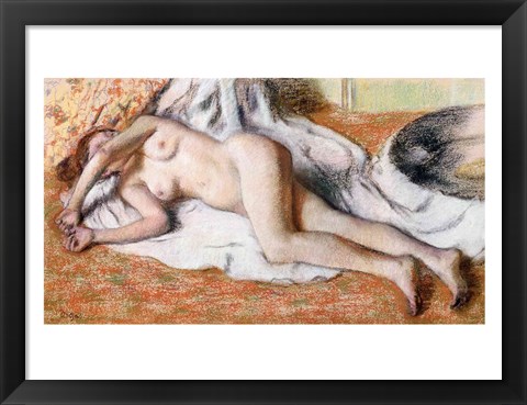 Framed Reclining Nude Print