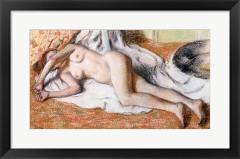 Framed Reclining Nude Print