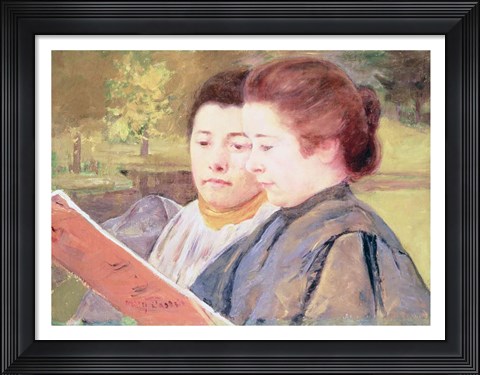 Framed Women Reading Print