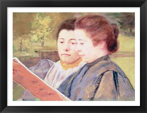 Framed Women Reading Print