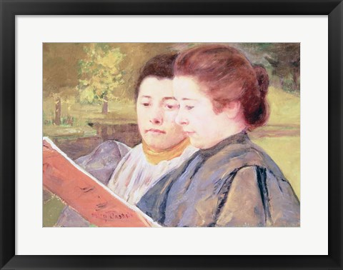 Framed Women Reading Print