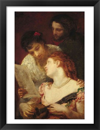 Framed Musical Party, 1874 Print