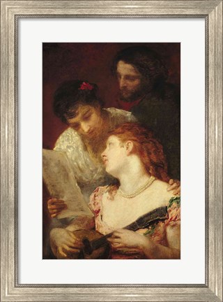 Framed Musical Party, 1874 Print