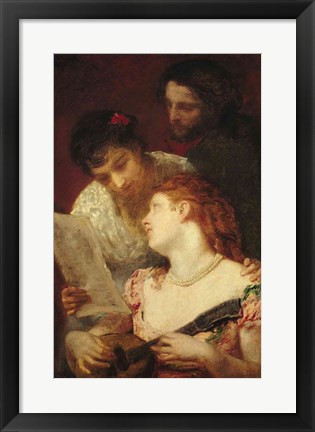 Framed Musical Party, 1874 Print